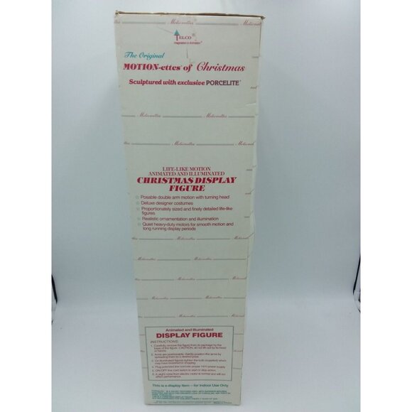 Vintage Motion-ettes of Christmas Display Elf Figure Illuminated Candle 23" Xmas - Picture 6 of 16